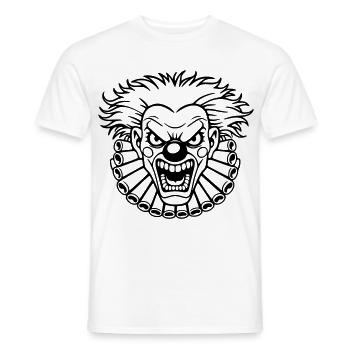 clown méchant  - T-shirt homme - blanc - Devant - AI Model Male 178 dark (178cm)