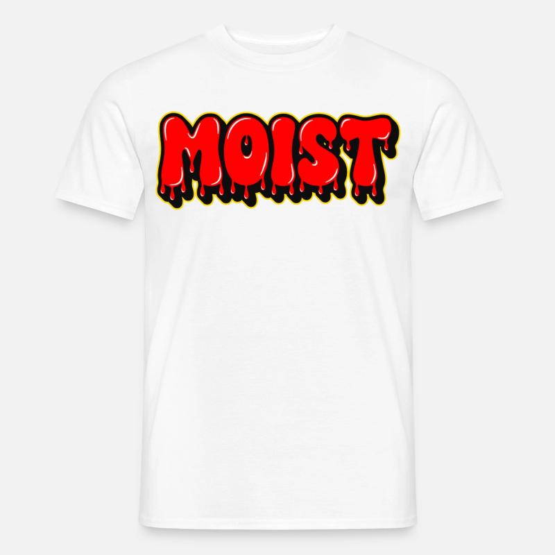 Moist Chunky Lettering Text  - Mænd T-shirt - hvid