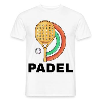 I can't I have padel - Men's T-Shirt - white - Front - AI Model Male 178 dark (178cm)