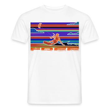 Le kitesurf - T-shirt homme - blanc - Devant - AI Model Male 178 dark (178cm)