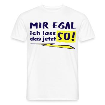 JE M’EN FICHE - JE VAIS LAISSER ÇA COMME ÇA MAINTENANT ! - T-shirt homme - blanc - Devant - AI Model Male 178 dark (178cm)
