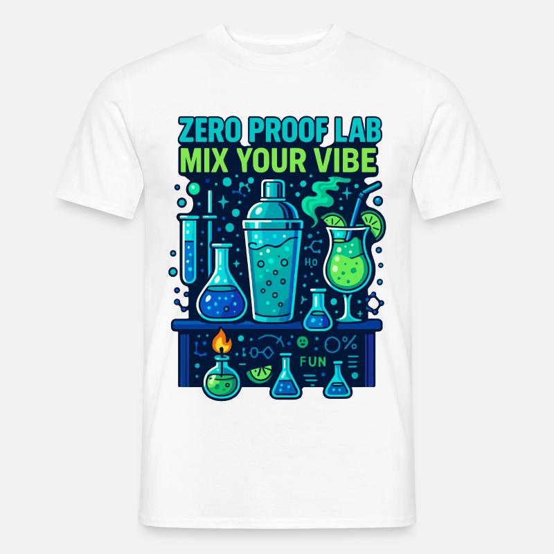 zero proof lab, mocktail chemie - Männer T-Shirt - Weiß