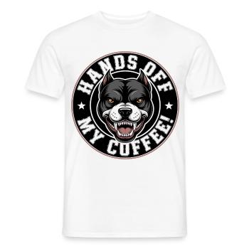Hände weg von meinem Kaffee - Männer T-Shirt - Weiß - Vorne - AI Model Male 178 dark (178cm)