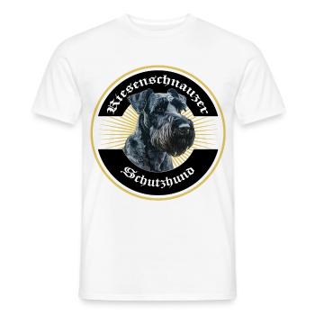 Riesenschnauzer Schutzhund IGP Motiv Gold - Männer T-Shirt - Weiß - Vorne - AI Model Male 178 dark (178cm)