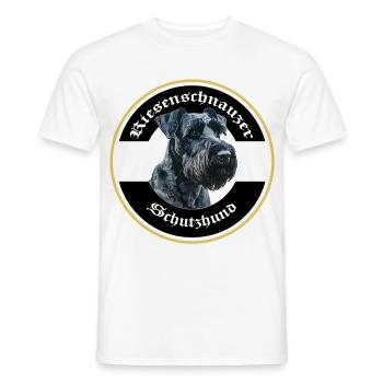 Riesenschnauzer Schutzhund Emblem - Männer T-Shirt - Weiß - Vorne - AI Model Male 178 dark (178cm)