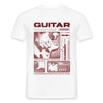Guitar Player Rock Guitarist Streetwear Musician - Men's T-Shirt - white - Front - AI Model Male 178 dark (178cm)