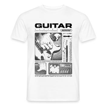 Guitar Player Rock Guitarist Streetwear Musician - Men's T-Shirt - white - Front - AI Model Male 178 dark (178cm)