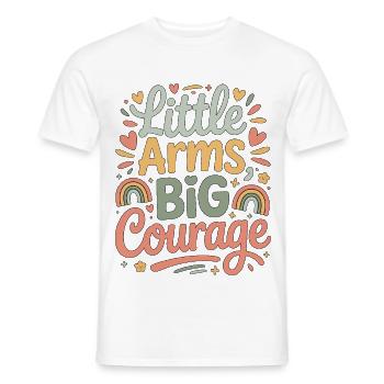 Pediatric Nurse Little Arms Big Courage Child Care - Men's T-Shirt - white - Front - AI Model Male 178 dark (178cm)