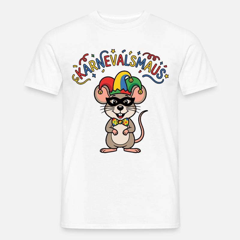 Karnevalsmaus Karneval Köln Kölner Karnevals Maus - Männer T-Shirt - Weiß
