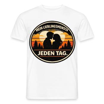 Ma personne préférée, j’aime tous les jours - T-shirt homme - blanc - Devant - AI Model Male 178 dark (178cm)
