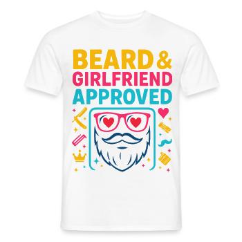 Beard Girlfriend Approved, Valentine's Day Gift - Men's T-Shirt - white - Front - AI Model Male 178 dark (178cm)