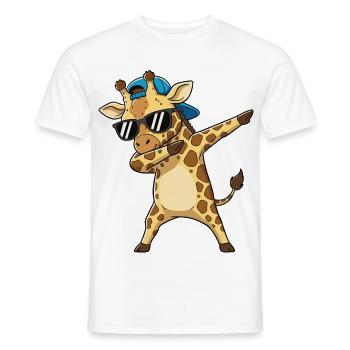 Art de dessin animé Girafe à Cool Dapping - T-shirt homme - blanc - Devant - AI Model Male 178 dark (178cm)