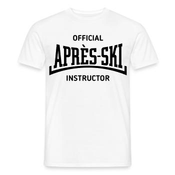  Official Après-Ski Instructor (Konkav / Black) - Männer T-Shirt - Weiß - Vorne - AI Model Male 178 dark (178cm)