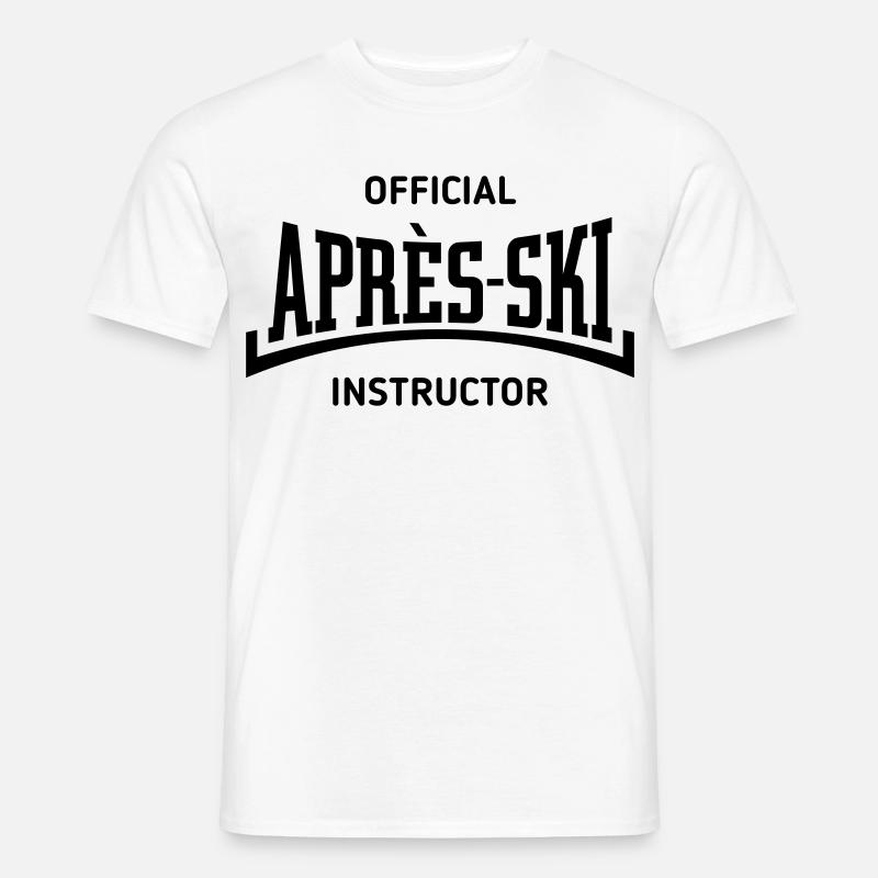Official Après-Ski Instructor (Konkav / Black) - Männer T-Shirt - Weiß