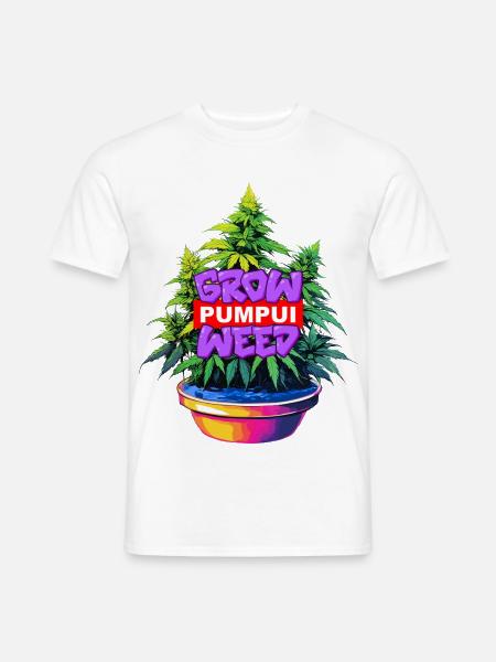 Grow Pumpui Weed - Men's T-Shirt - white