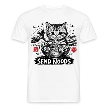 Ramen Cat Kanagawa - T-shirt homme - blanc - Devant - AI Model Male 178 dark (178cm)