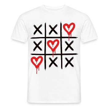 Graffiti Hearts – Dripping Love Street Art - Men's T-Shirt - white - Front - AI Model Male 178 dark (178cm)