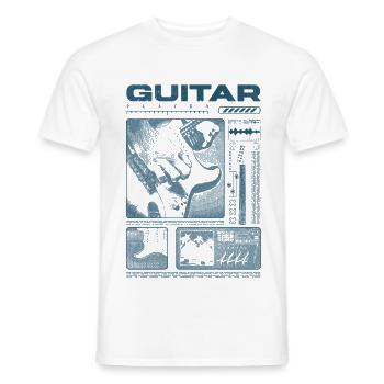 Guitariste Guitariste Rock Musicien streetwear - T-shirt homme - blanc - Devant - AI Model Male 178 dark (178cm)