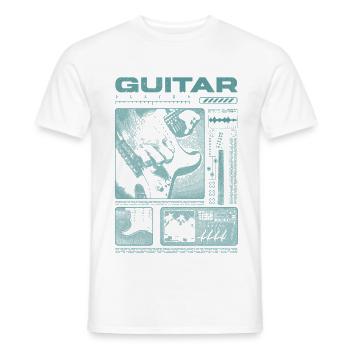 Guitar Player Rock Guitarist Streetwear Musician - Men's T-Shirt - white - Front - AI Model Male 178 dark (178cm)