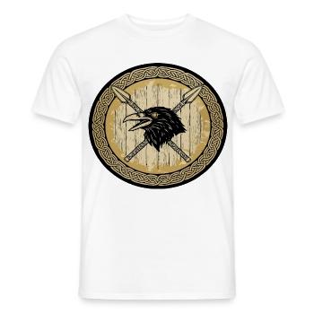 Légende viking viking marin Odin Raven Fighter - T-shirt homme - blanc - Devant - AI Model Male 178 dark (178cm)