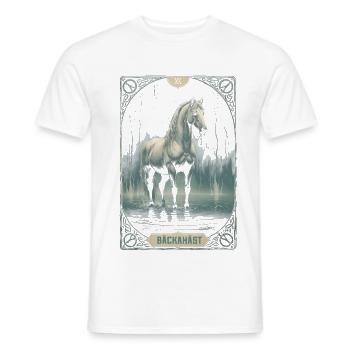 Créatures mythologiques de Bäckahäst - T-shirt homme - blanc - Devant - AI Model Male 178 dark (178cm)