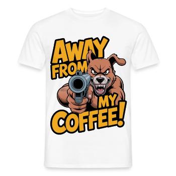 Loin de mon café ! - T-shirt homme - blanc - Devant - AI Model Male 178 dark (178cm)