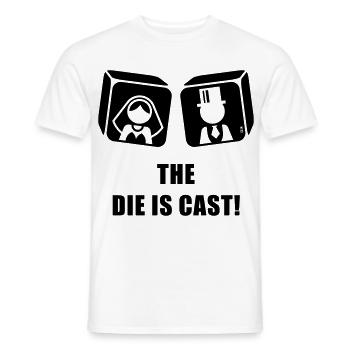 Les dés sont jetés! (Fin du jeu du mariage de la fête de garçon, B) - T-shirt homme - blanc - Devant - AI Model Male 178 dark (178cm)