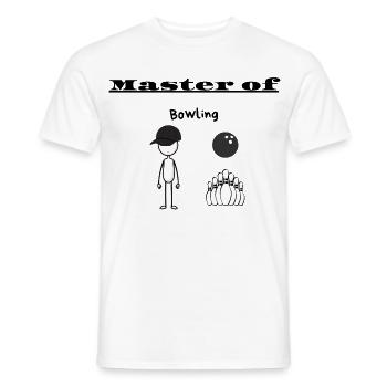 Meister des Bowlings - Männer T-Shirt - Weiß - Vorne - AI Model Male 178 dark (178cm)