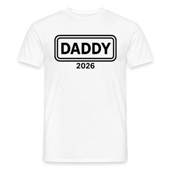 DADDY 2026 Stolzer werdender Vater - Männer T-Shirt - Weiß - Vorne - AI Model Male 178 dark (178cm)