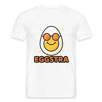 EGGSTRA Chill Mode Ei mit Sonnenbrille Ostern  - Männer T-Shirt - Weiß - Vorne - AI Model Male 178 dark (178cm)