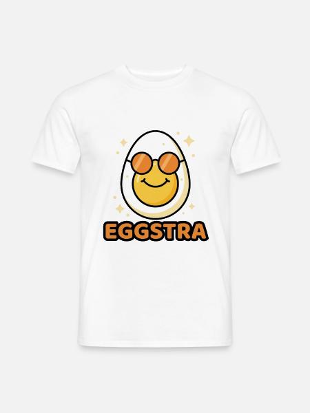 EGGSTRA Chill Mode Ei mit Sonnenbrille Ostern  - Männer T-Shirt - Weiß