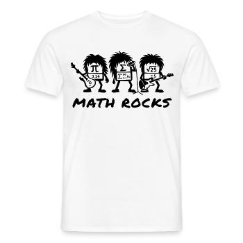 Math Rocks Formulas School Humor - Men's T-Shirt - white - Front - AI Model Male 178 dark (178cm)
