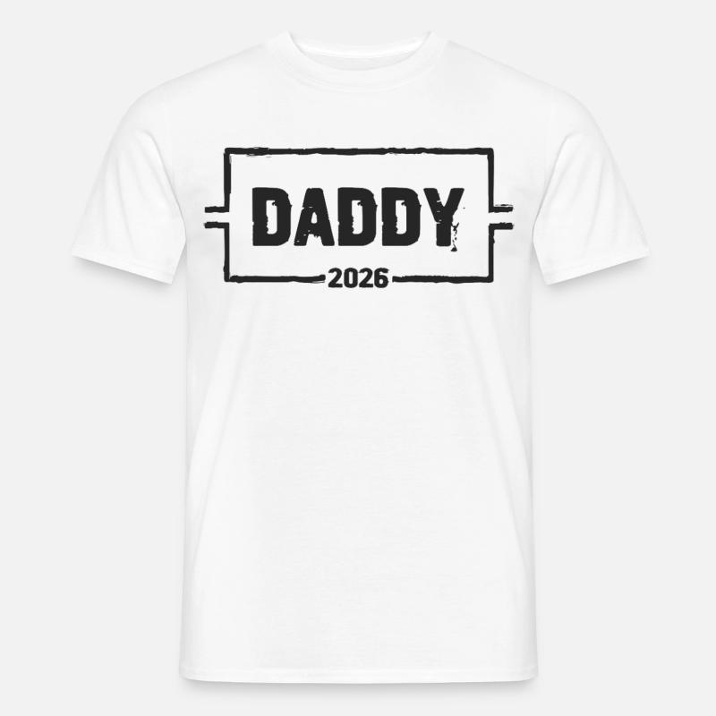 DADDY 2026 Stolzer werdender Vater - Männer T-Shirt - Weiß
