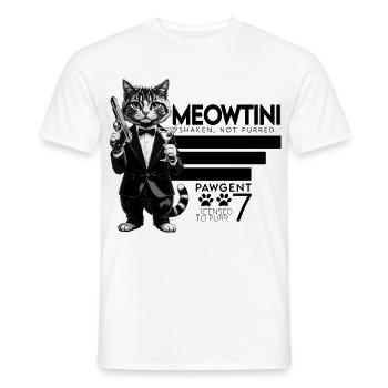 Motif Miaoutini - Pawgent - Chat - T-shirt homme - blanc - Devant - AI Model Male 178 dark (178cm)