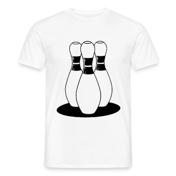 Bowling Cartoon Look - Männer T-Shirt - Weiß - Vorne - AI Model Male 178 dark (178cm)