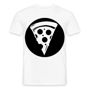 Pizza slice - Men's T-Shirt - white - Front - AI Model Male 178 dark (178cm)
