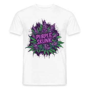 Purple Skunk - Männer T-Shirt - Weiß - Vorne - AI Model Male 178 dark (178cm)