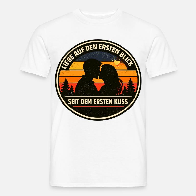 Liebe auf den ersten Blick Spruch - Männer T-Shirt - Weiß