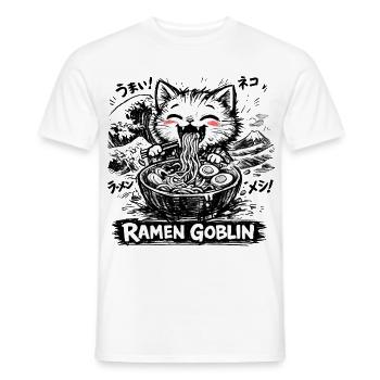 Chats Ramen Nouilles Anime japonais Manga Kawaii - T-shirt homme - blanc - Devant - AI Model Male 178 dark (178cm)