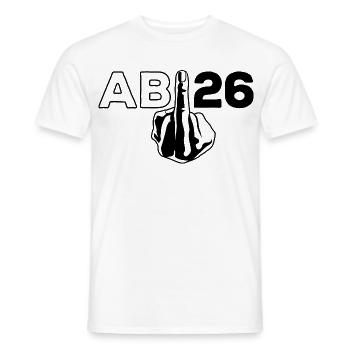 ABI 2026 Mittelfinger Abitur - Geschenk - Männer T-Shirt - Weiß - Vorne - AI Model Male 178 dark (178cm)