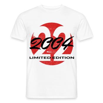 22e anniversaire 2004 cadeau pour hommes et femmes - T-shirt homme - blanc - Devant - AI Model Male 178 dark (178cm)