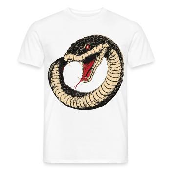 Schlange - Männer T-Shirt - Weiß - Vorne - AI Model Male 178 dark (178cm)