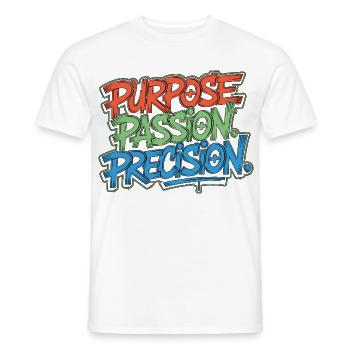 ER Nurse Purpose Passion Precision Frontline Nurse - Männer T-Shirt - Weiß - Vorne - AI Model Male 178 dark (178cm)