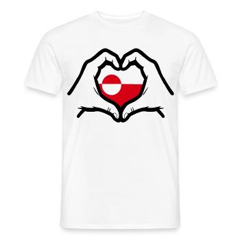 Amour au Groenland - T-shirt homme - blanc - Devant - AI Model Male 178 dark (178cm)