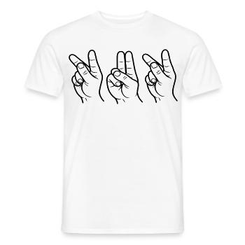 Ekivok-Zeichen - Männer T-Shirt - Weiß - Vorne - AI Model Male 178 dark (178cm)