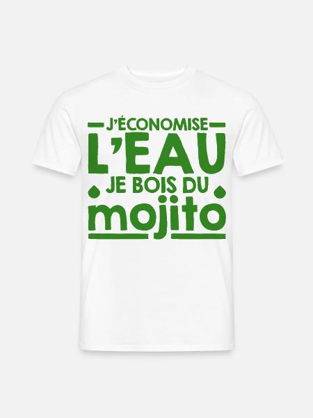 Mojito Humor-Phrase Mojito-Cocktail - Männer T-Shirt - Weiß