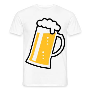 Maßkrug (beer / beer mug / beer glass / R /// 2C) - Men's T-Shirt - white - Front - AI Model Male 178 dark (178cm)