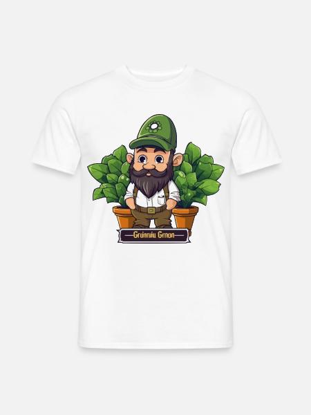 Green Gardener Gnome Comic - Men's T-Shirt - white