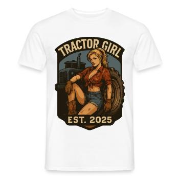 Tractor Girl Est. 2025 | Landwirtschaft - Männer T-Shirt - Weiß - Vorne - AI Model Male 178 dark (178cm)