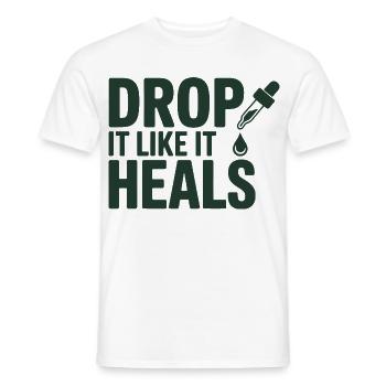 Homéopathie, lâche-le comme ça guérit professionnellement - T-shirt homme - blanc - Devant - AI Model Male 178 dark (178cm)